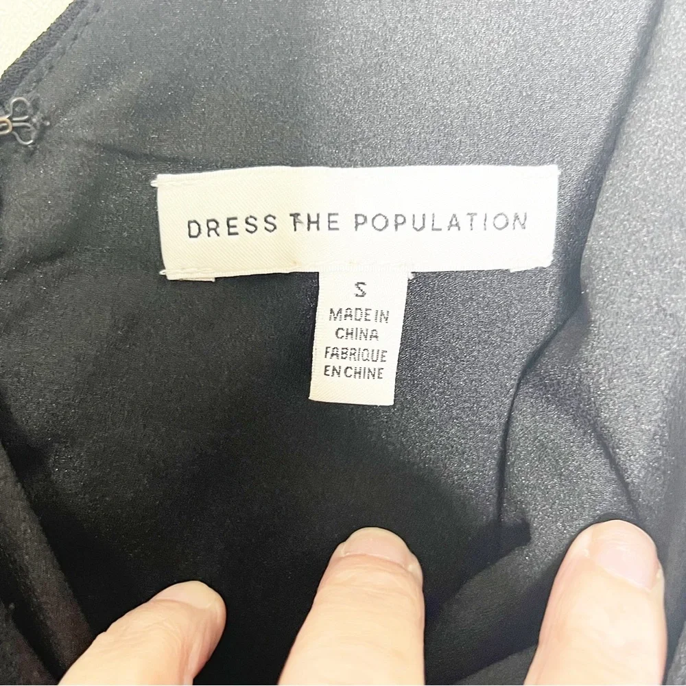 Dress the Population Faux Wrap Dress - Little Black‎ Dress